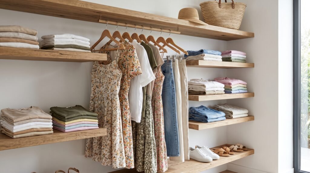 capsule summer wardrobe displaye… 2k 202607091048