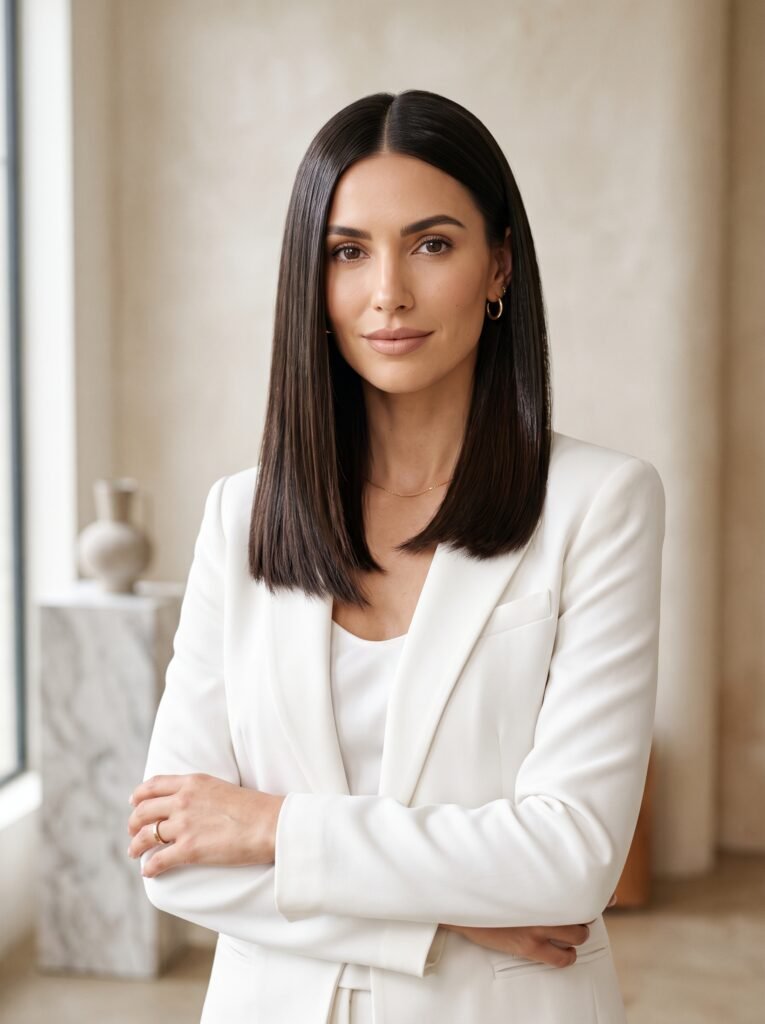 elegant woman with straight hair 202607280934
