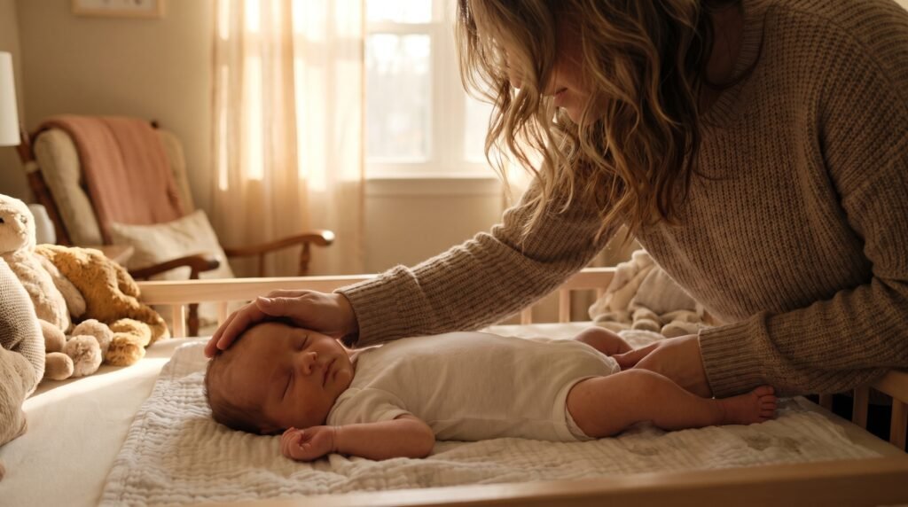 mother checking newborn temperature 2k 202607110928 mother checking newborn temperature 2k 202607110928