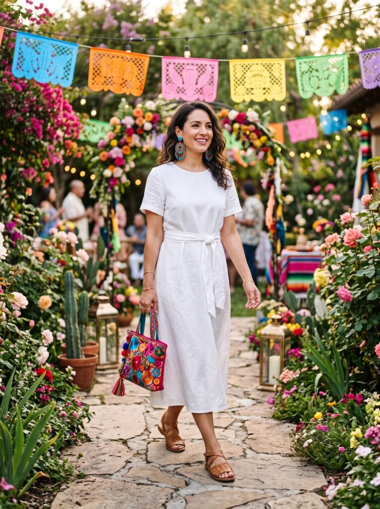 woman walking in spring garden 202607251004