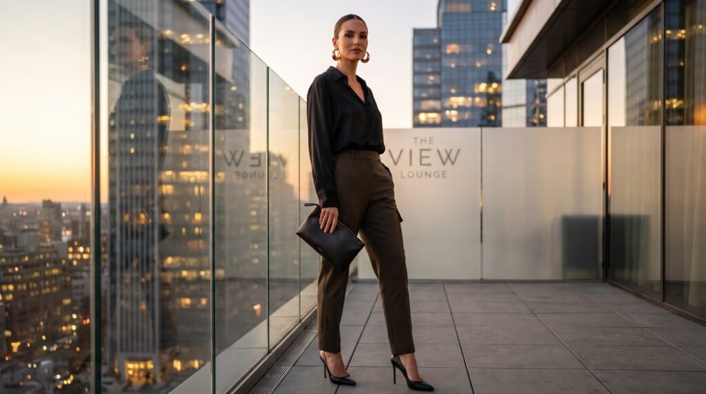 Cargo Pants and Shirts Outfits: 18 Stylish Ways to Create Effortlessly Chic Looks woman wearing black shirt cargo 202607180951