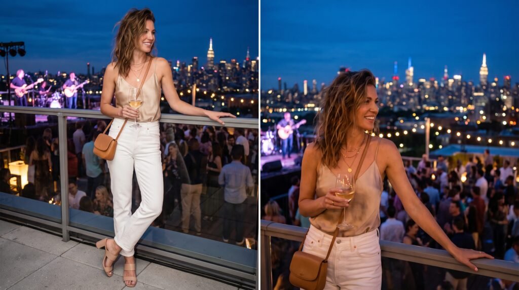 Concert Outfits Summer: 18 Stylish & Comfortable Outfit Ideas for Every Music Event (2026 Guide) woman wearing camisole jeans con… 202607130936