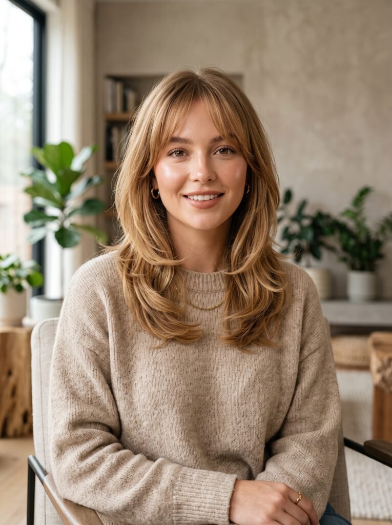 woman with layered hair portrait 202607280935