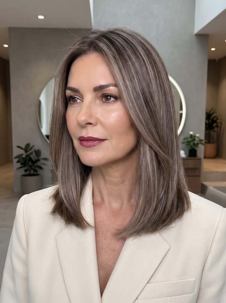woman with long bob haircut 202607301422