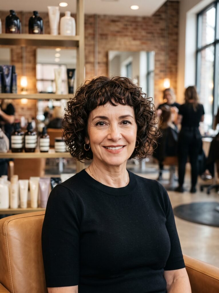 woman with short curly bob 202607290950