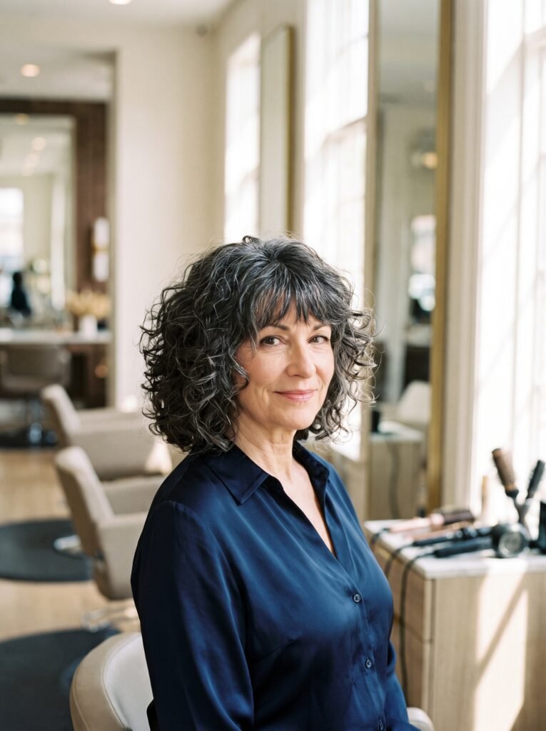 mature woman with curly bob 202608031358