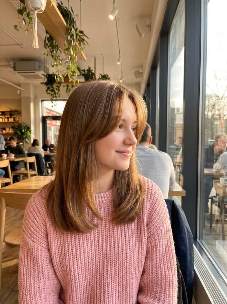 teenage girl wearing pink sweater 202608041418
