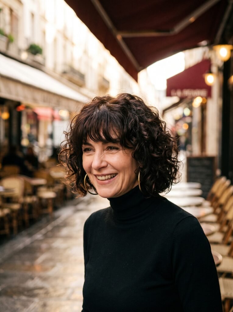 woman with curly bob haircut 202608021035