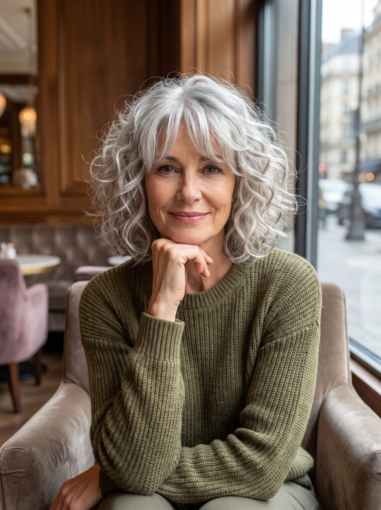 woman with curly bob sweater 202608031359